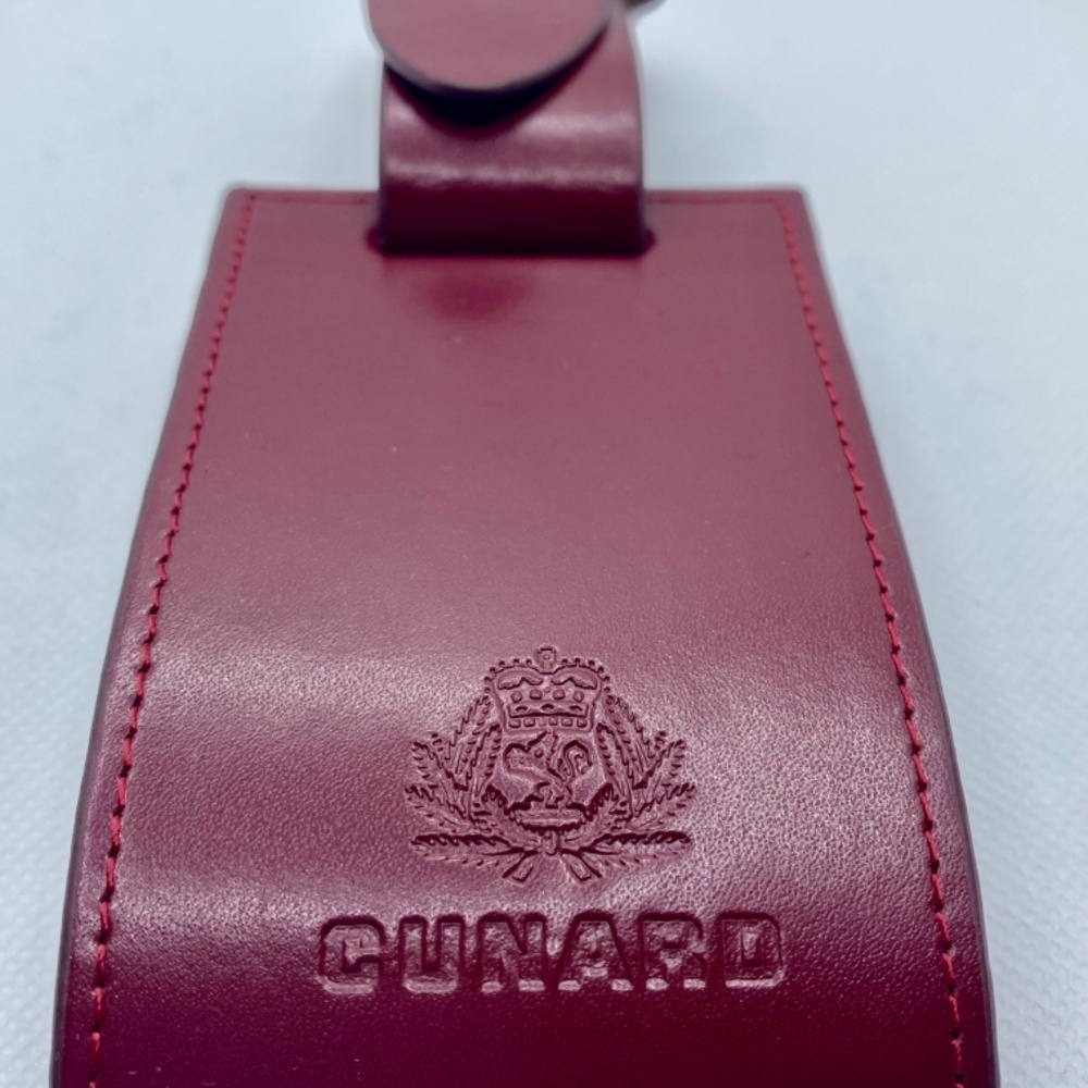 Aquascutum Cunard New Fine Grain Leather Luggage Tags Gem